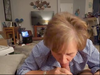 granny amateur mature Amateur GILF Sucking a 40-something's Cock